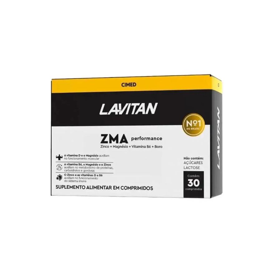 Cimed Suplemento Lavitan ZMA Perfomance 30 Comprimidos