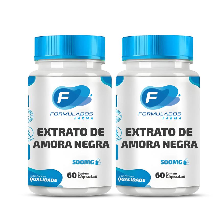 Formulados Farma Kit 2 Extrato de Amora Negra 500mg 60caps