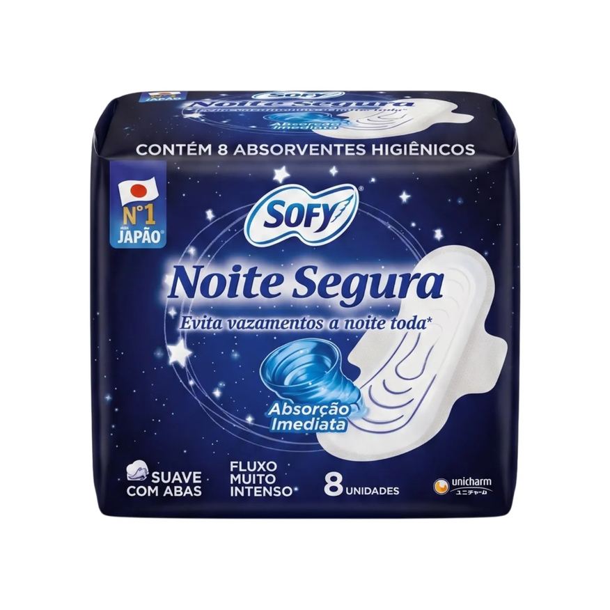 Sofy Absorvente Noturno Noite Segura 8 unidades