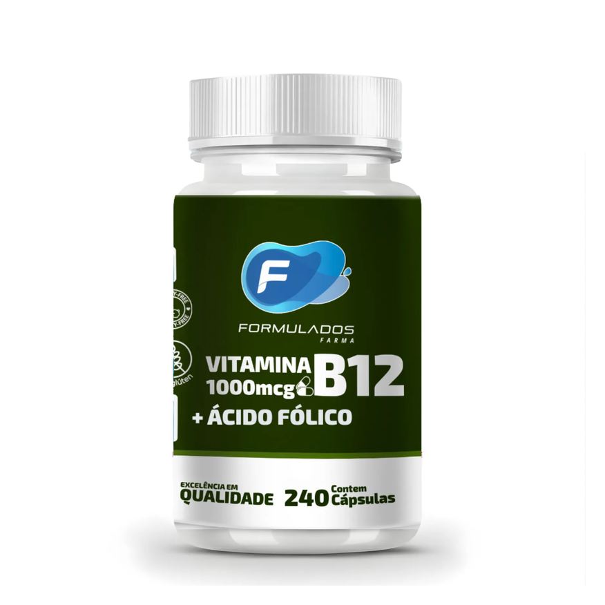 Formulados Farma Vitamina B-12 1000mcg + Ácido Fólico 240 cápsulas