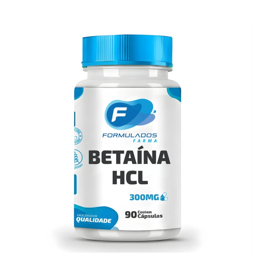 Formulados Farma Cloridrato de Betaína (betaína Hcl) 300mg 90 cápsulas