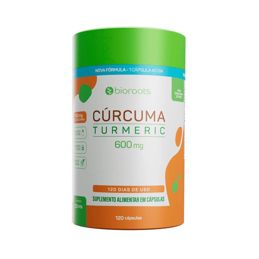 Bioroots Cúrcuma Turmeric 600mg com 120 unidades