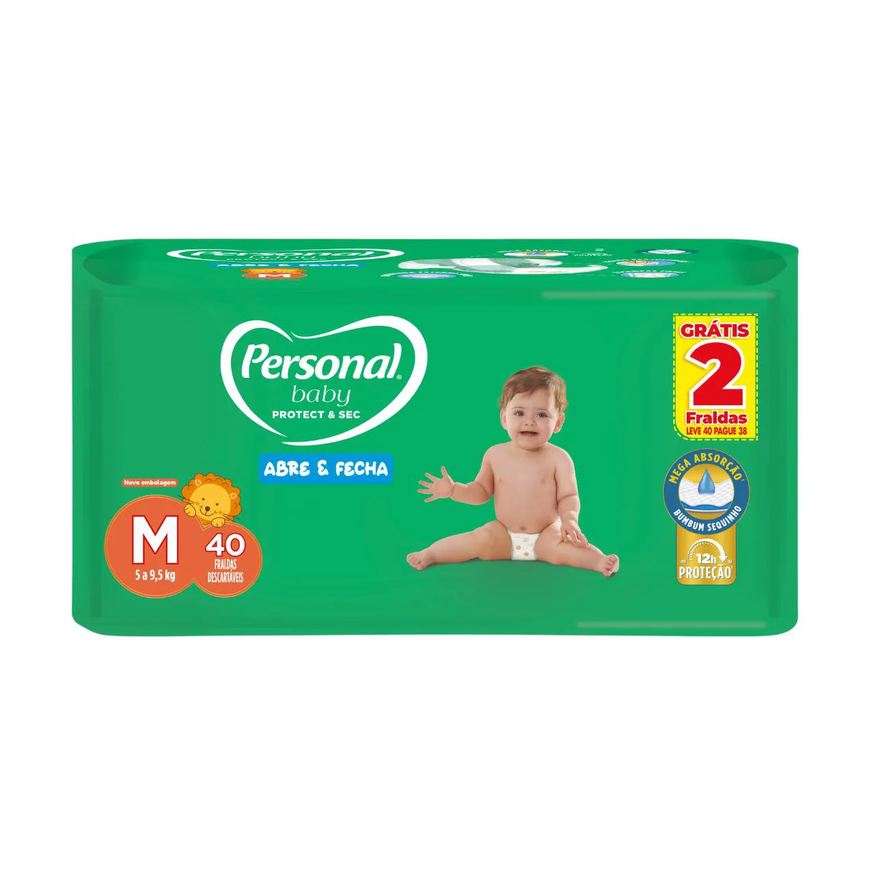 Personal Fralda Baby Protection & Sec M 40 unidades