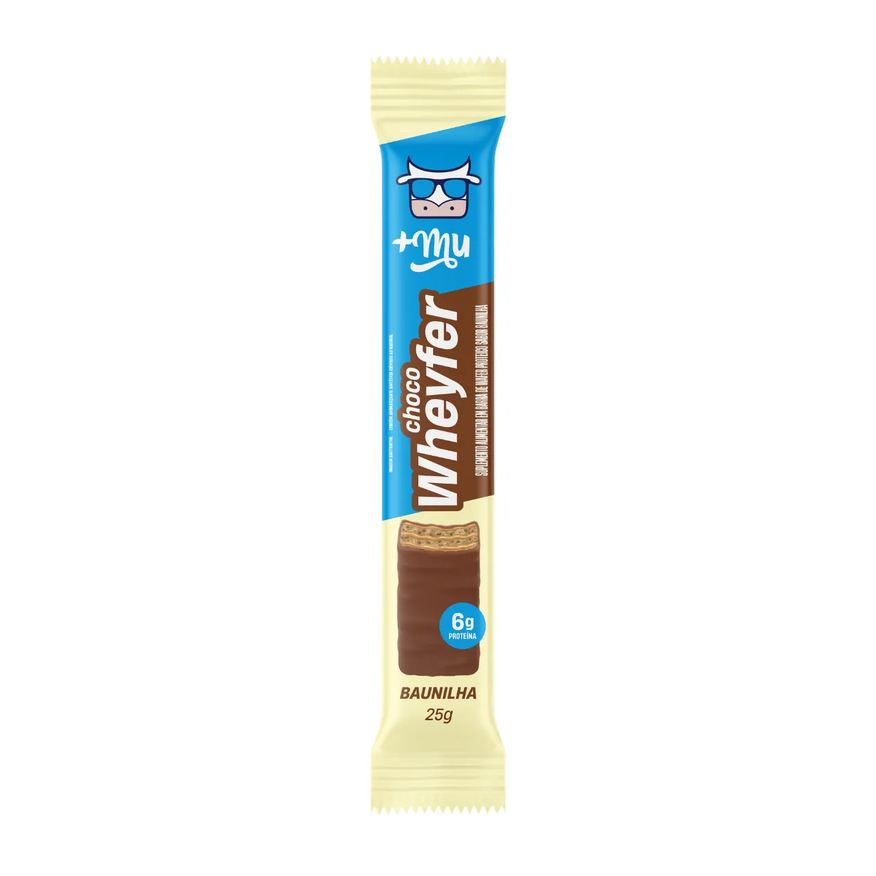 Mais Mu Whafer Proteico +Mu Choco Wheyfer Baunilha 25g