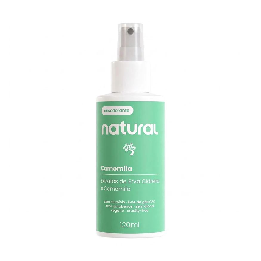 Orgânico Natural Desodorante Natural com Camomila e Erva Cidreira 120ml