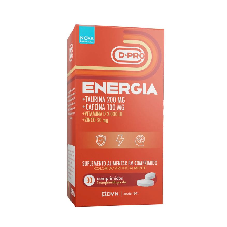 Divina Pharma Vitamina D +zinco +taurina + Cafeína 30 cápsulas - D.energy