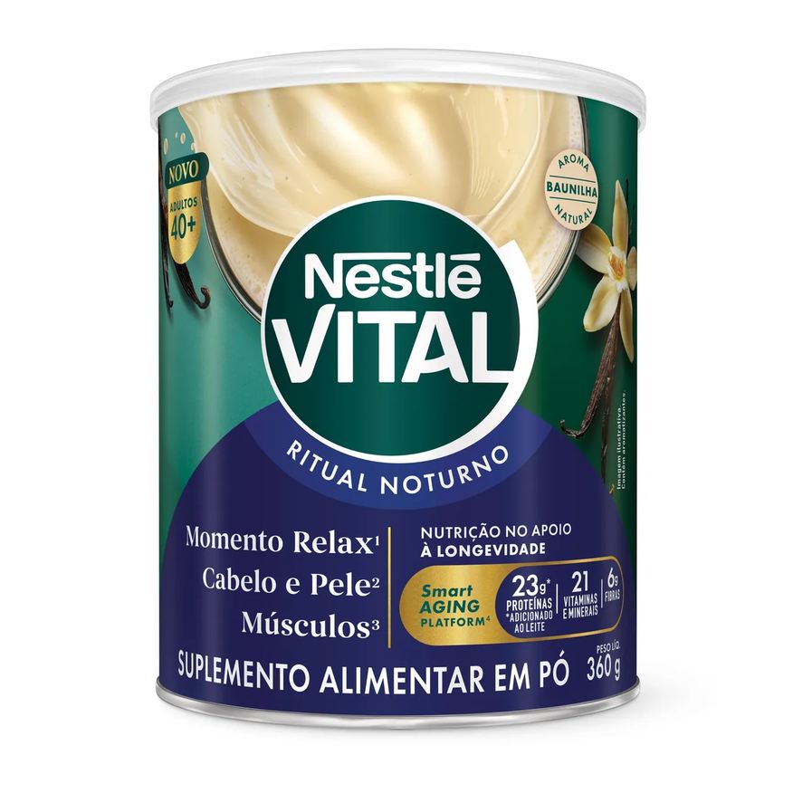 Vital Suplemento Alimentar em Pó Nestlé Ritual Noturno Baunilha 360g