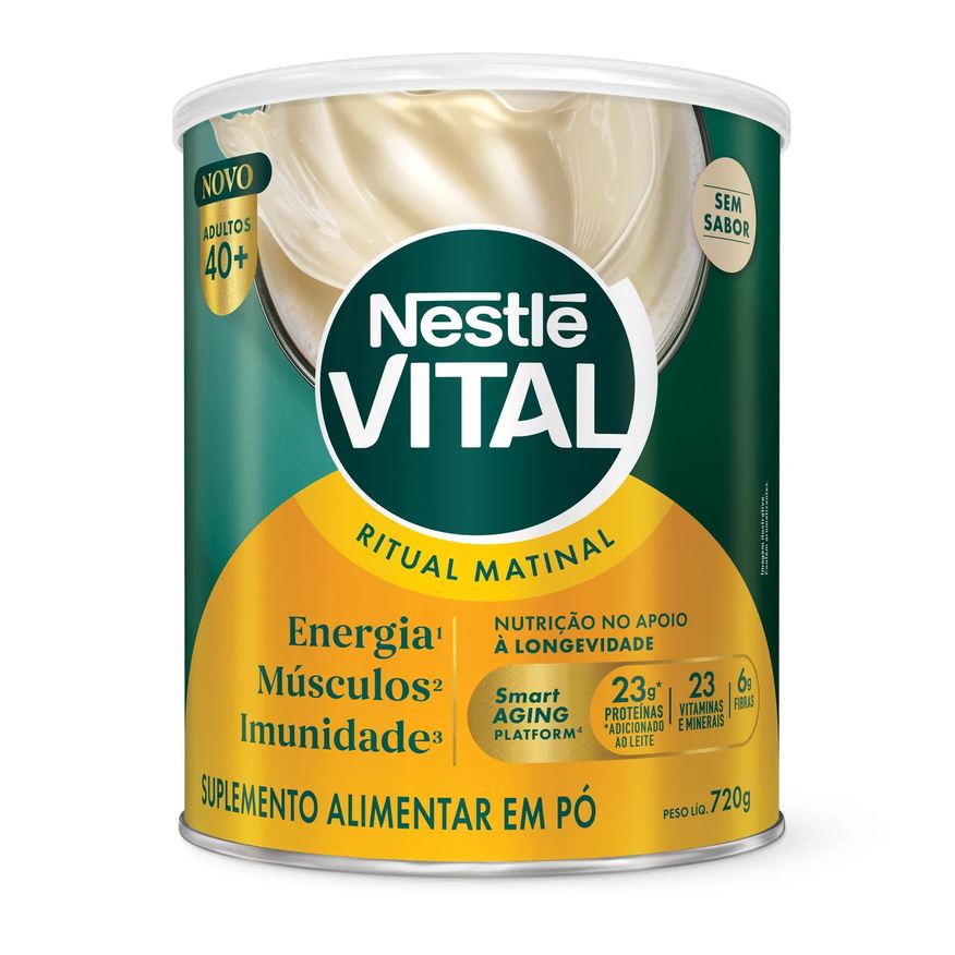 Vital Suplemento Alimentar em Pó Nestlé Ritual Matinal Sem Sabor 720g