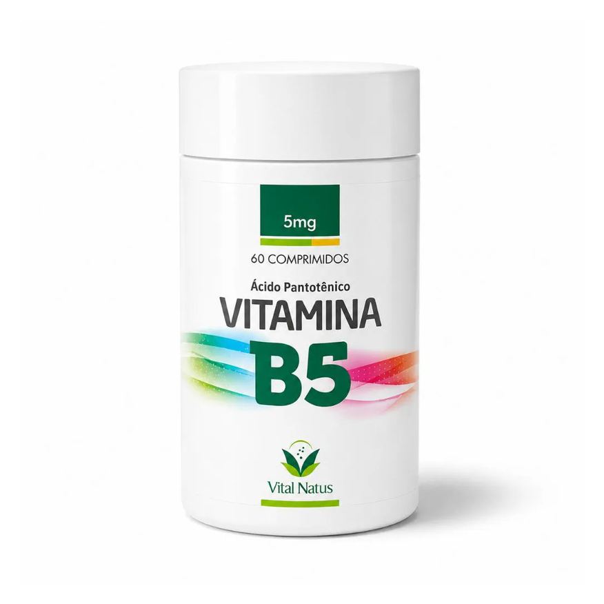 Vital Natus Suplemento Alimentar Ácido Pantotênico Vitamina B5 500mg 60 Comprimidos