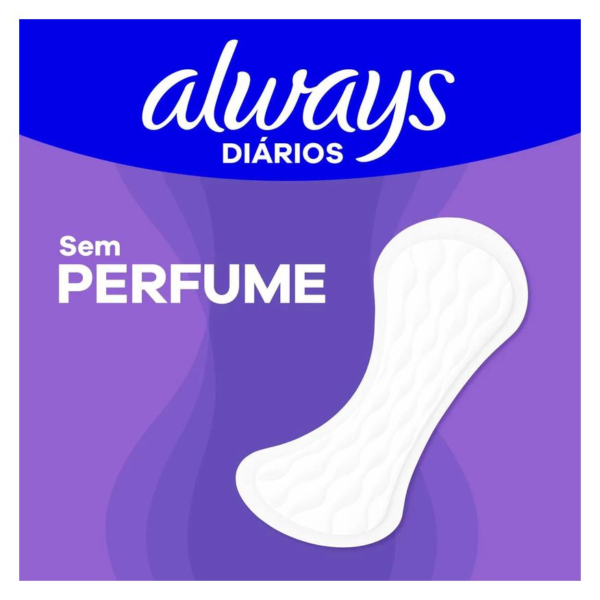 Diário Protetor Always Sem Perfume 80 unidades