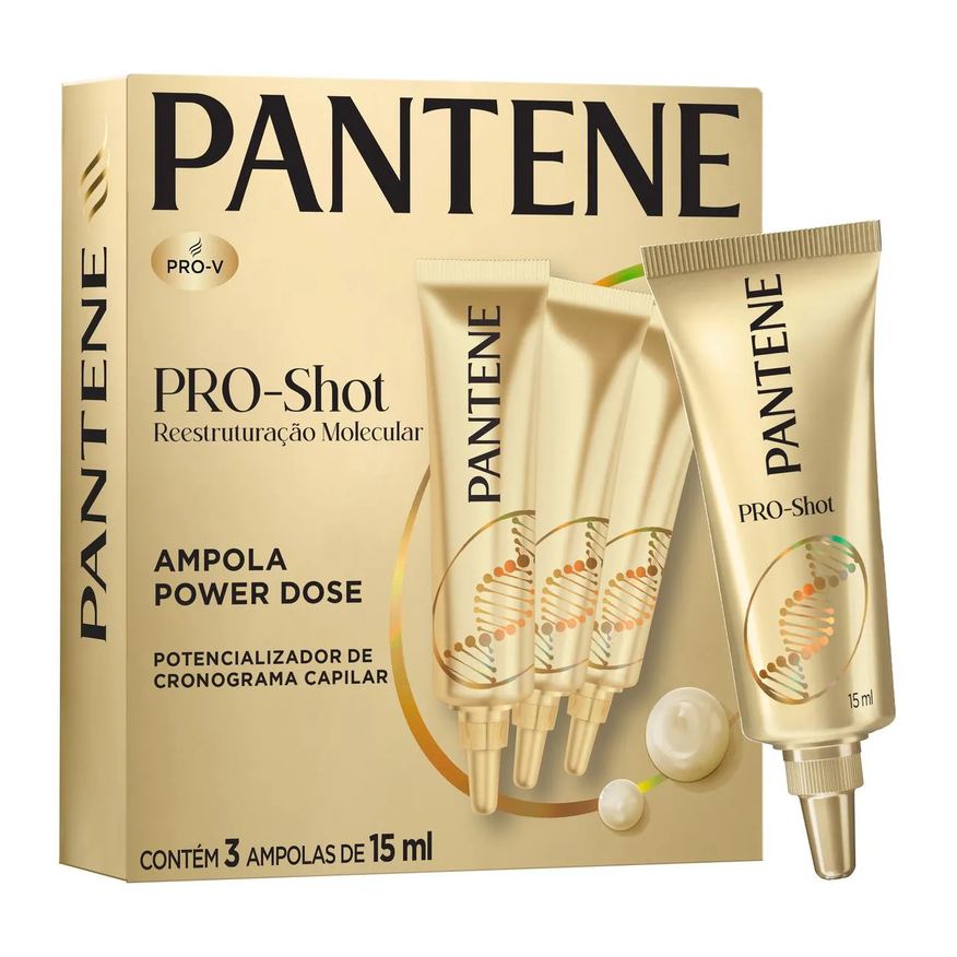 Pantene Ampola Reestruturação Molecular 15ml 3 unidades