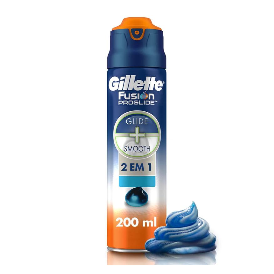 Proglide Gel de Barbear Gillette Fusion 2 em 1 Hidratante 200ml