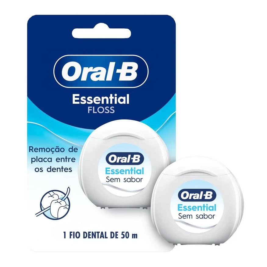Oral-B Fio Dental Essential Floss Encerado com 50 metros