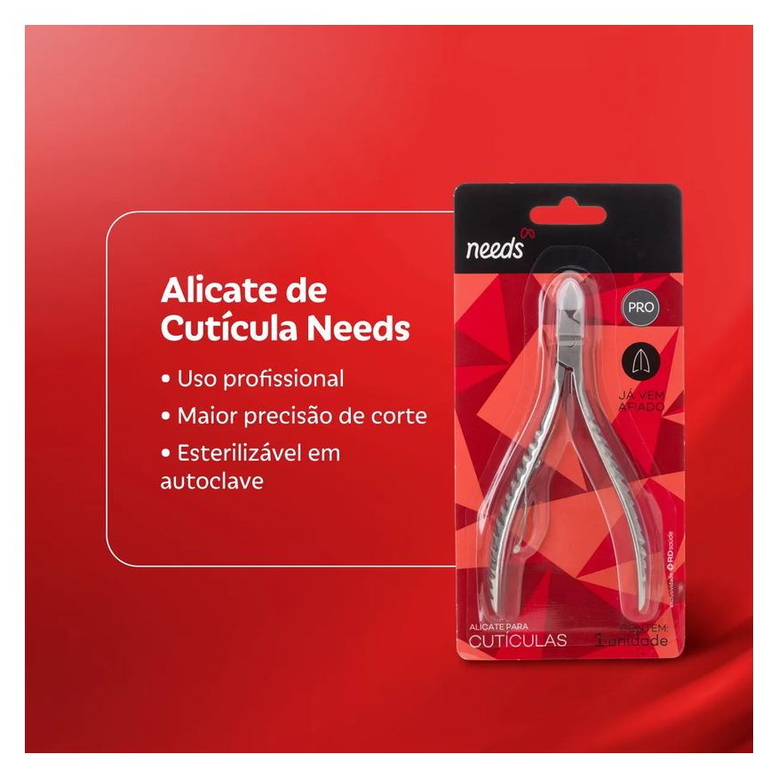 Needs Alicate de Cutícula PRO Inox 1 Unidade