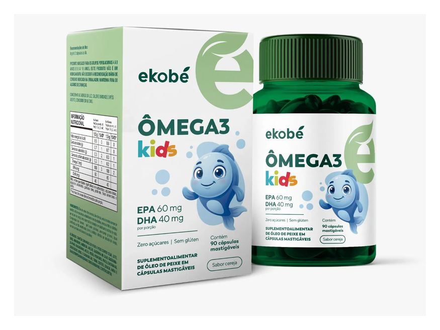 Ekobé Ômega 3 Infantil Super Ômega 3 Cereja 90 cápsulas