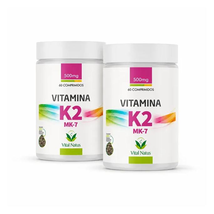Vital Natus Kit 2 Vitamina K2 MK7 149mcg 180 Comprimidos Suplemento Alimentar