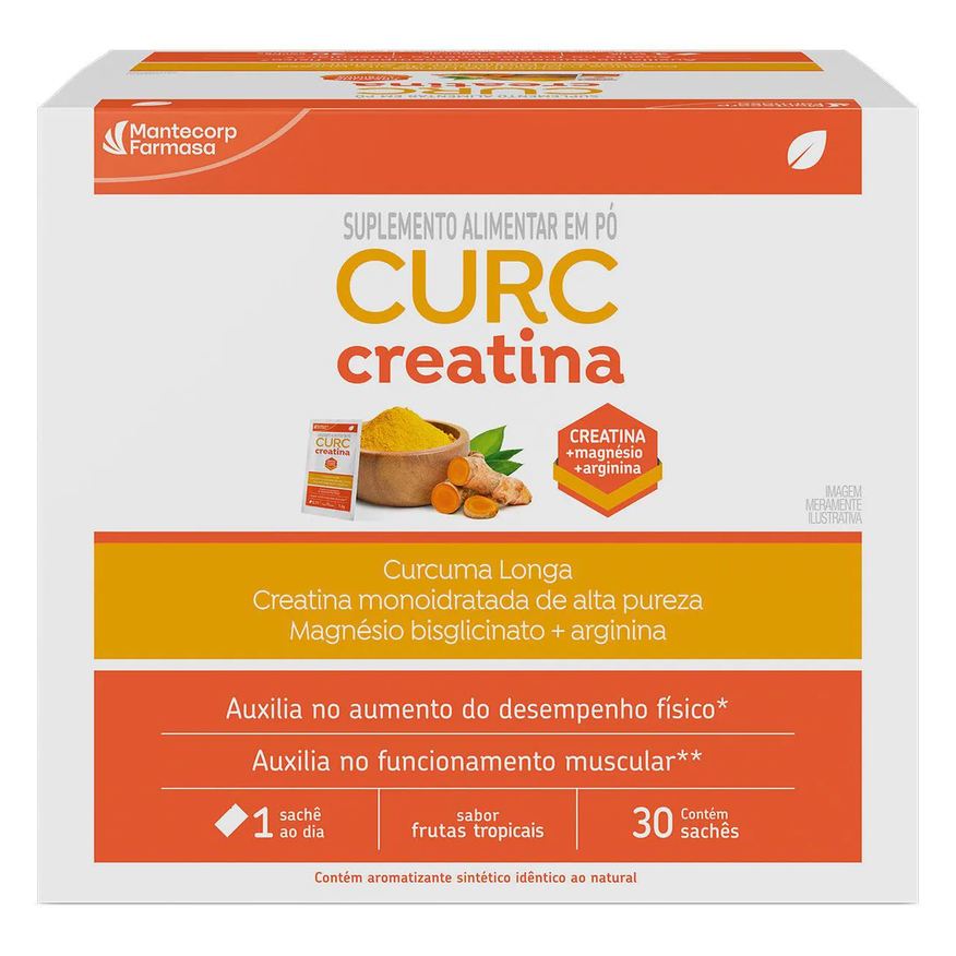 Curc Suplemento Alimentar Creatina Frutas Tropicais 30 sachês
