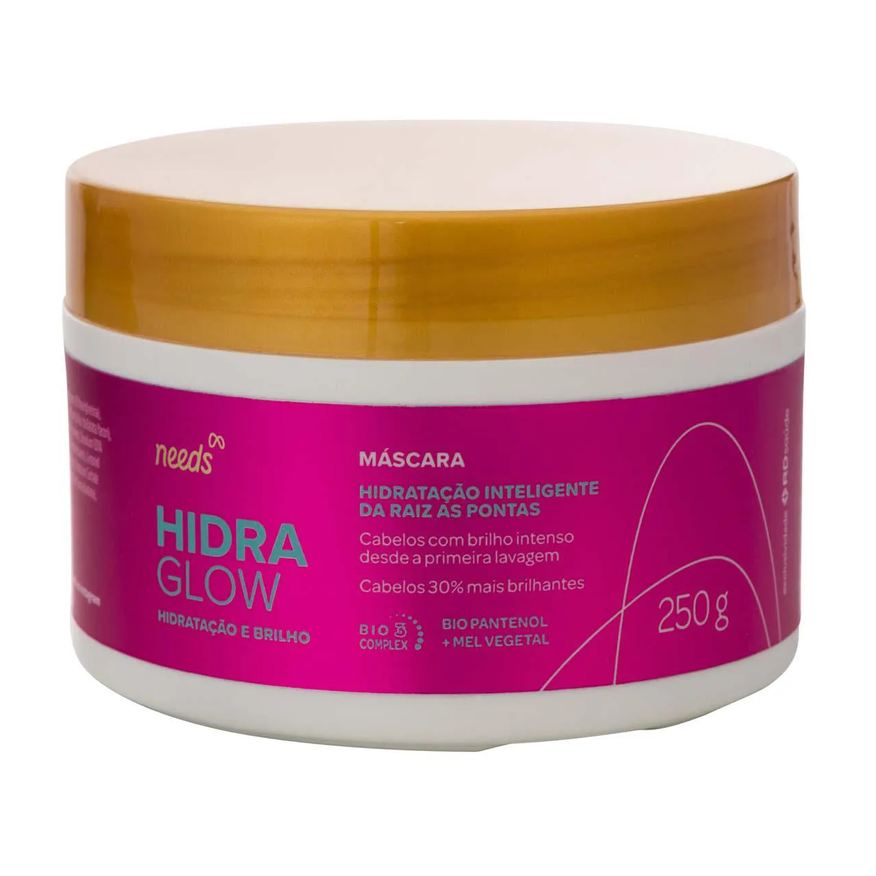 Needs Máscara Capilar Hidra Glow Hidratação e Brilho 250g