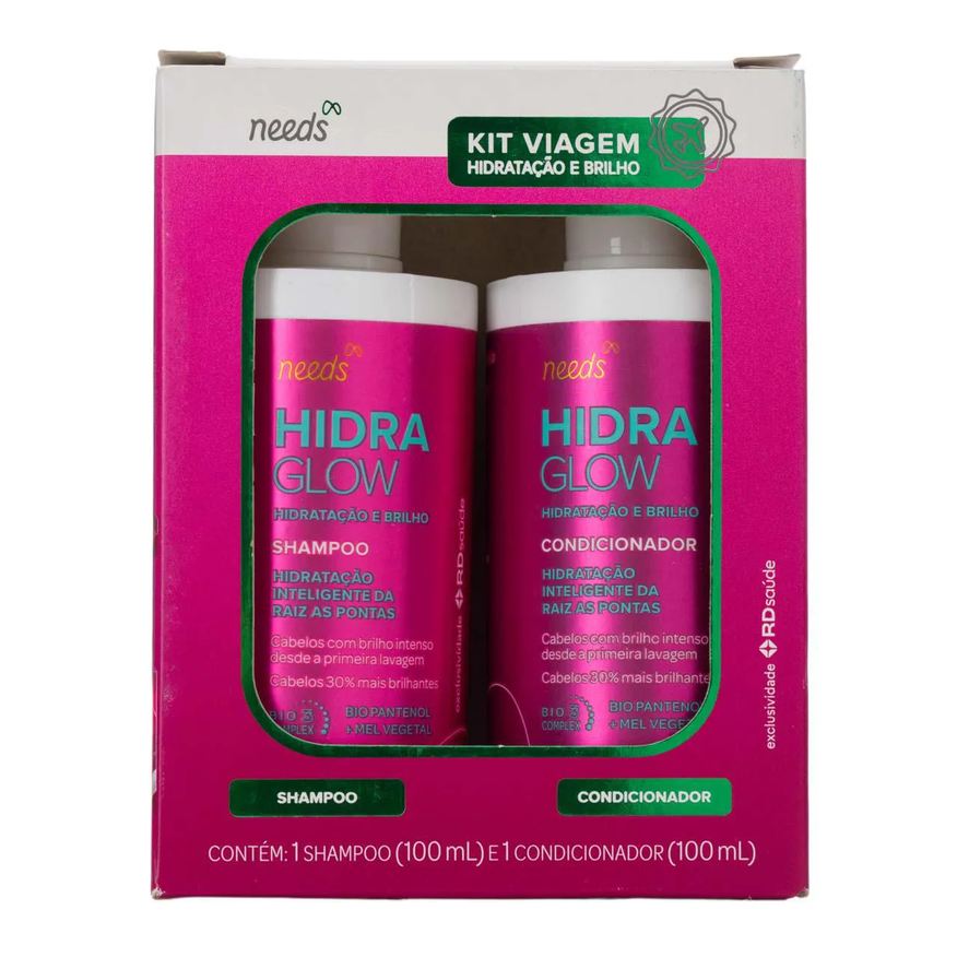 Needs Kit Viagem Hidra Glow Shampoo 100ml + Condicionador 100ml
