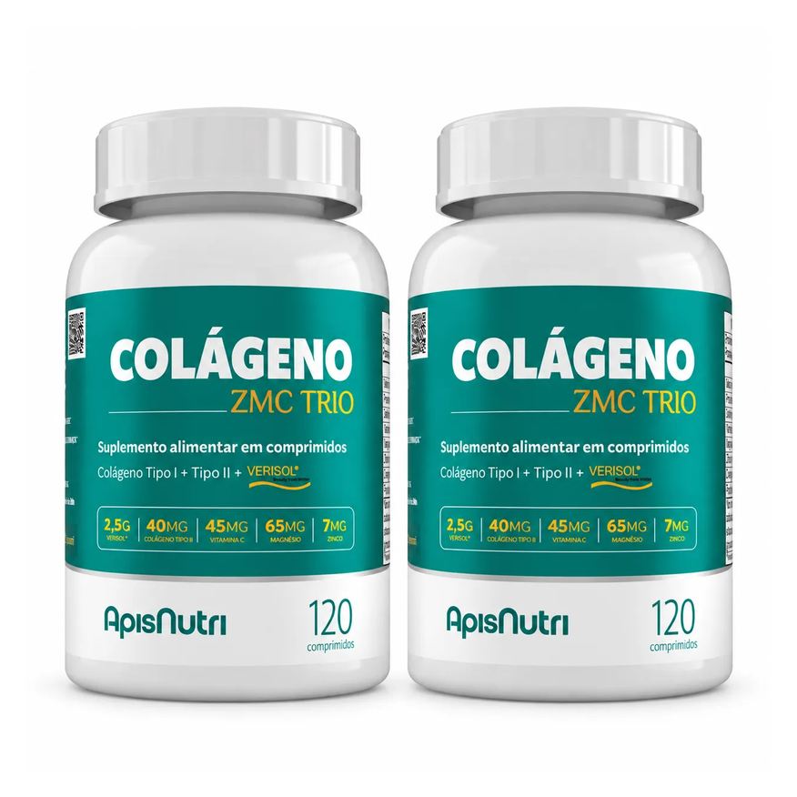 Apisnutri Kit 2 Colágeno Zmc Trio 120 Comprimidos
