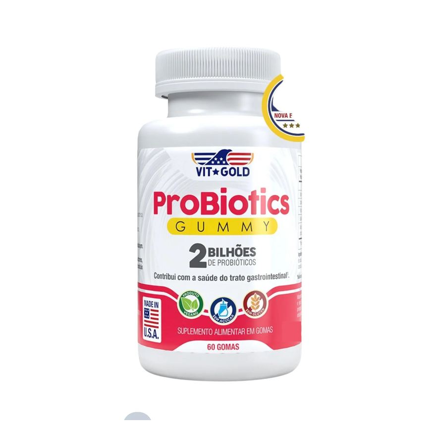 Vit Gold Gummies Probióticos Vitgold 60 Gomas Mastigáveis