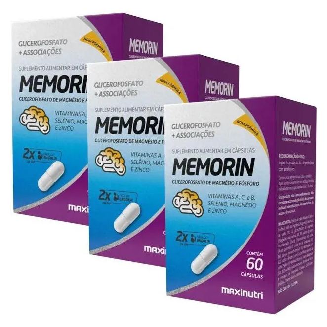 Maxinutri Kit 3x Memorin ( Fósforo + Vitaminas) 60 Cápsulas