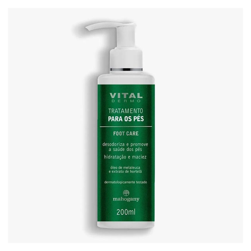 Creme Mahogany Tratamento Pes Foot Care Vital Dermo 200ml