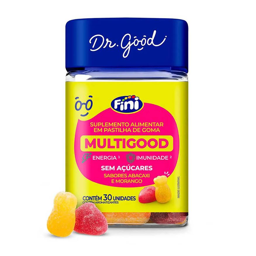 Dr. Polivitamínico Good Multigood Abacaxi e Morango 30 gomas