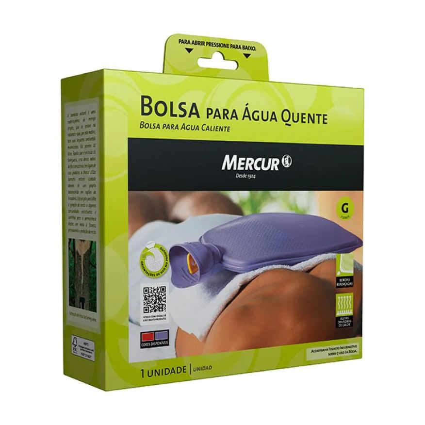 Para Bolsa Água Quente Mercur Lilás Grande 2 Litros