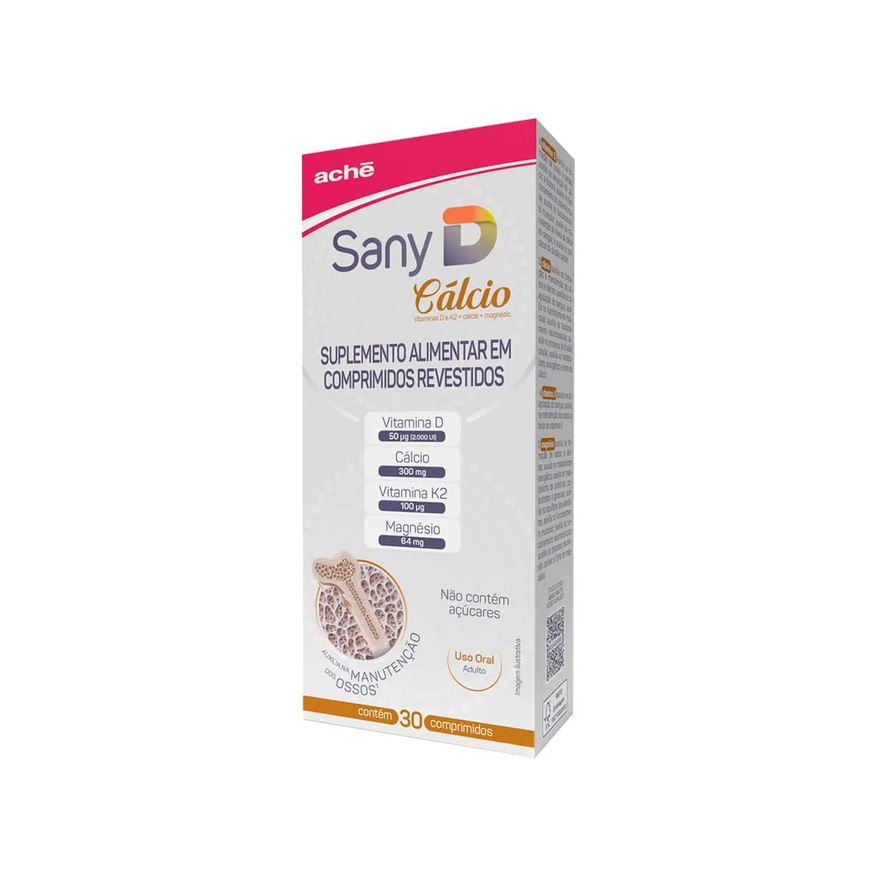 Alimentar Suplemento Sany D Vitamina D 2.000ui + Cálcio 300mg 30 Comprimidos