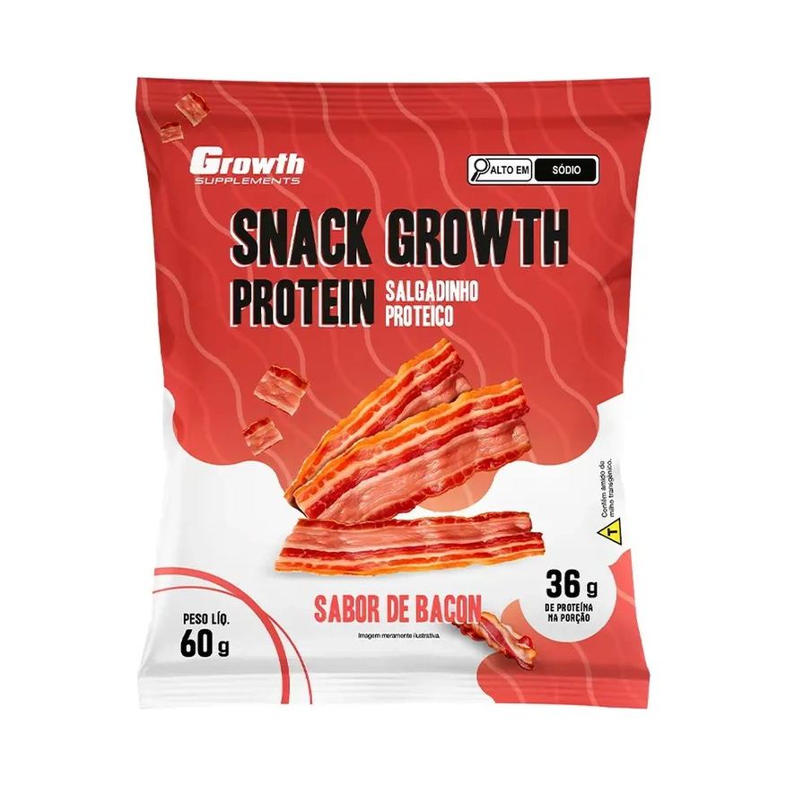Growth Snack Protein 60g Sabor Bacon