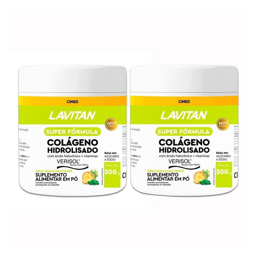Colágeno Lavitan Hidrolisado Verisol 300g Abacaxi + Hortelã