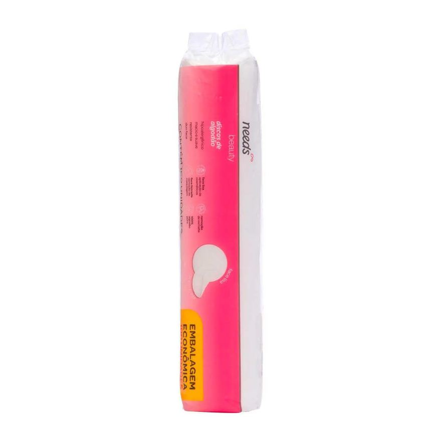 Needs Kit Beauty Removedor de Esmalte com Acetona 100ml + Algodão Disco 100 Unidades