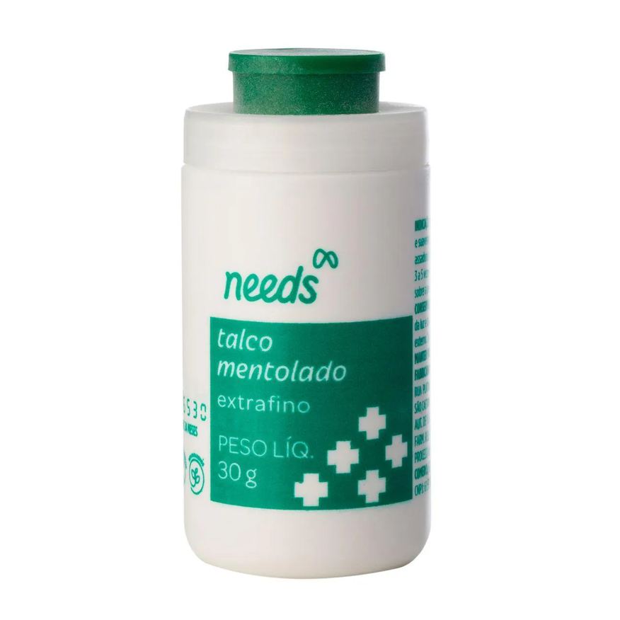 Needs Talco Desodorante para Pés Mentolado Extrafino 30g