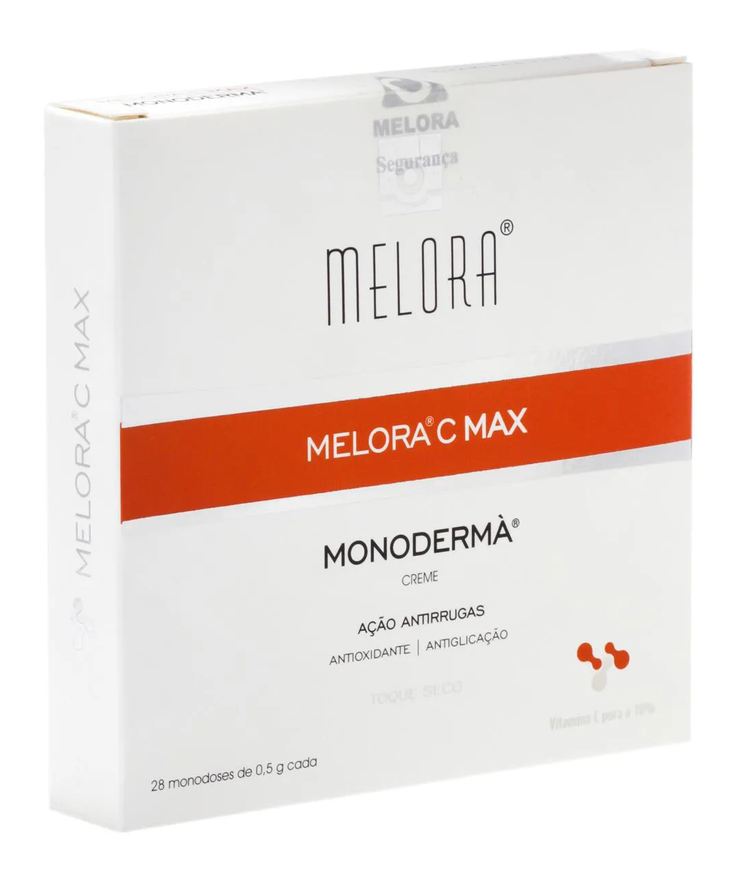 Melora Derme Creme Antirrugas Melora C Max Monoderma cápsulas para aplicação no rosto com 28 unidades