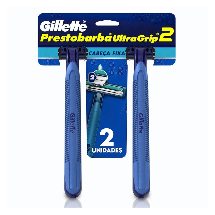 Gillette Aparelho para Barbear Masculino Prestobarba Ultragrip com 2 unidades