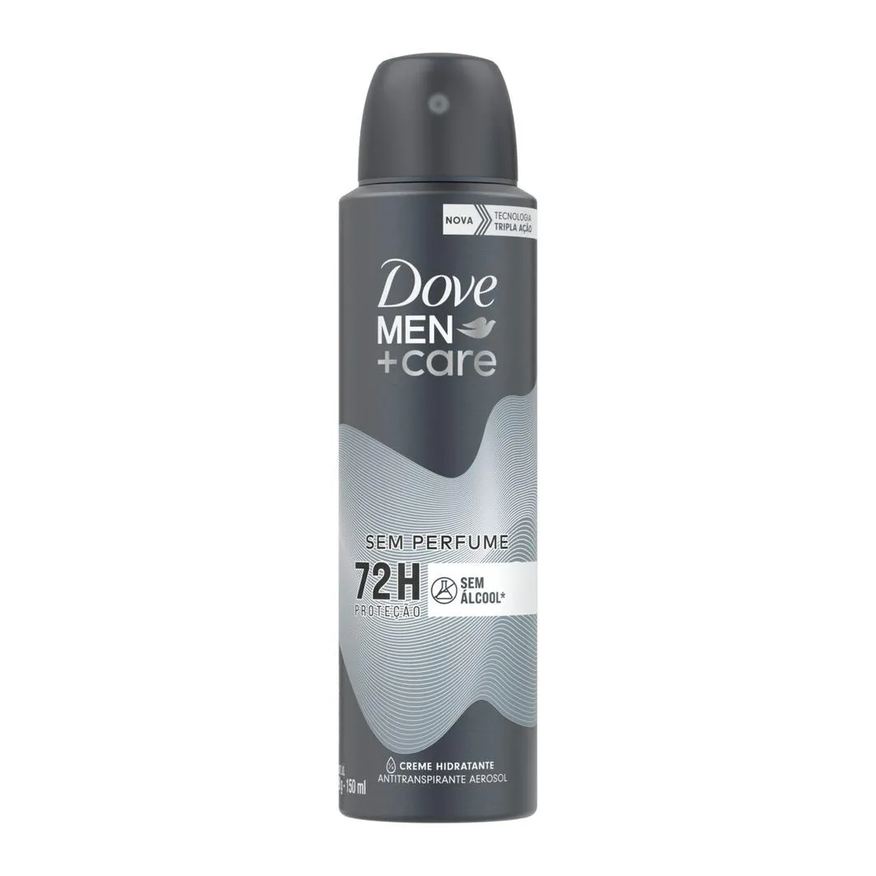 Dove Men Desodorante Antitranspirante Aerosol +Care Sem Perfume 48h 150ml