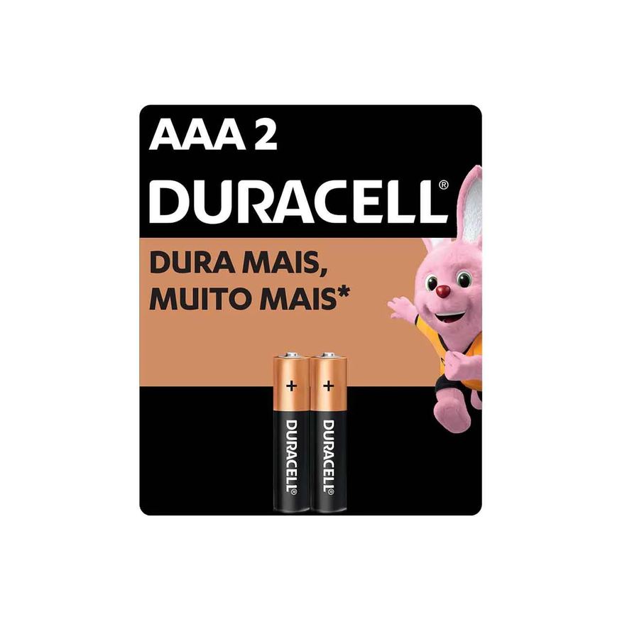 AAA Pilha Duracell 2 unidades