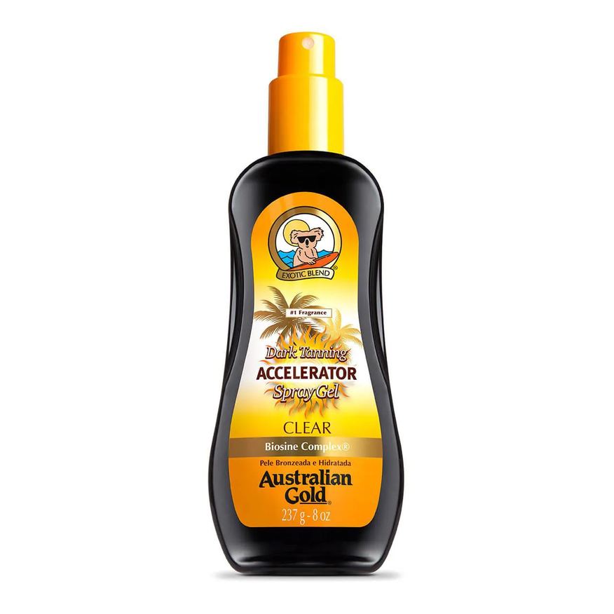Australian Gold Acelerador de Bronzeado Corporal Spray Acelerador Dark Tanning Clear 237ml