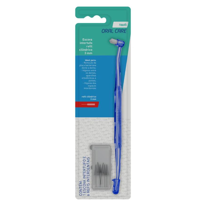 INTERDENTAL ESCOVA CILíNDRICA 3MM - 10 UNIDADES - GREEN