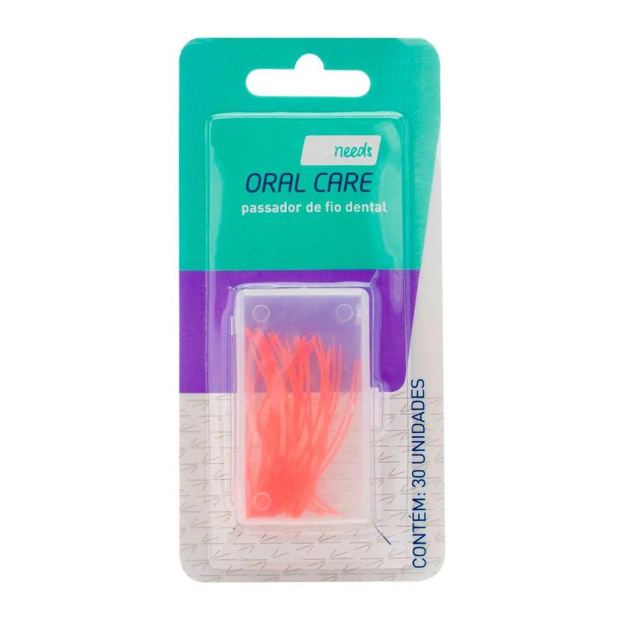 Needs Passador de Fio Dental para Aparelho Oral Care 30 Unidades