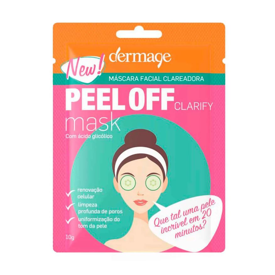 Dermage Máscara Facial Clareadora Peel Off Clarify com 10g