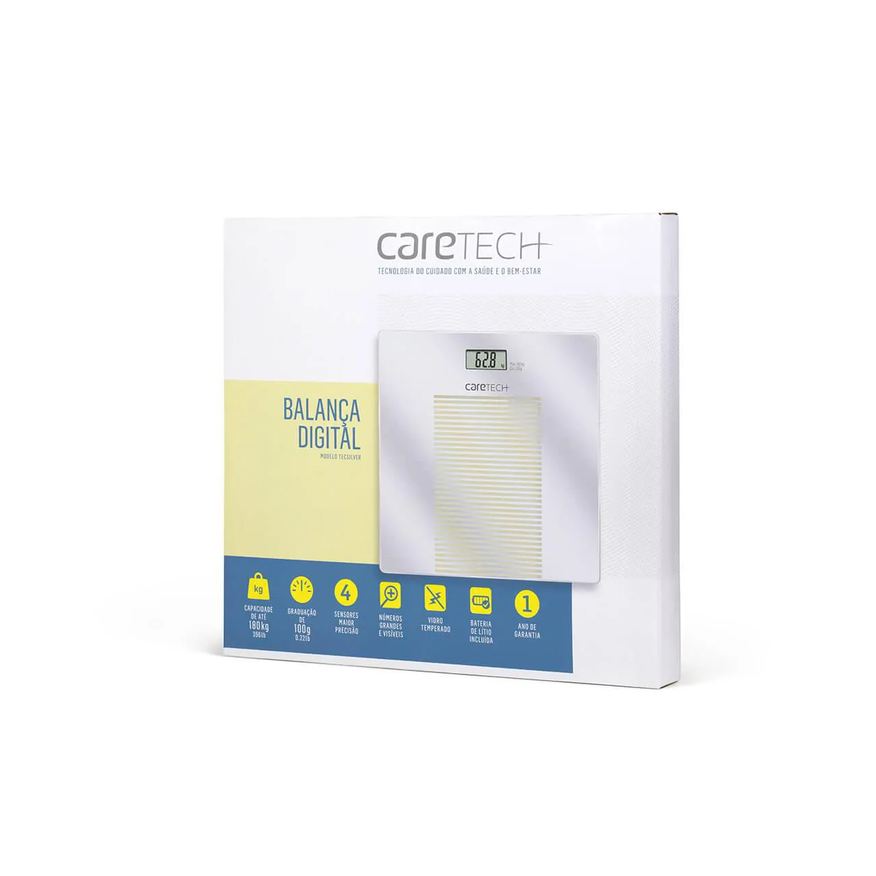 Digital Balança Caretech Tecsilver até 180kg 1 Unidade