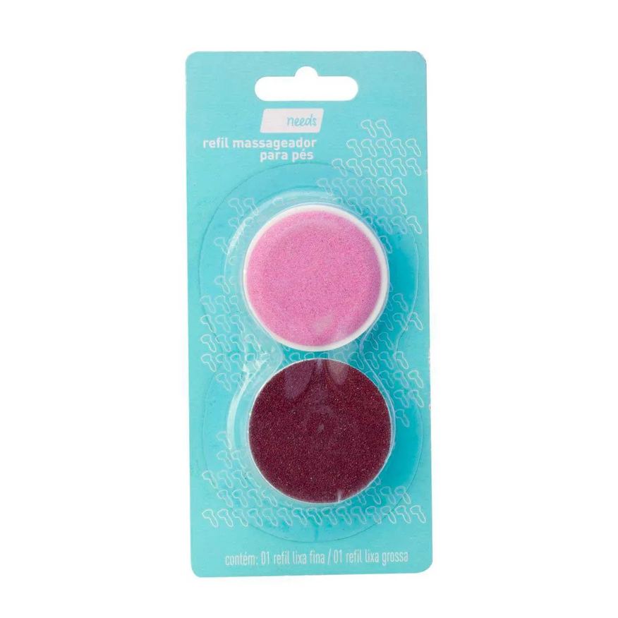 Needs Refil Massageador Orbital Lixa para Pés 2 Unidades