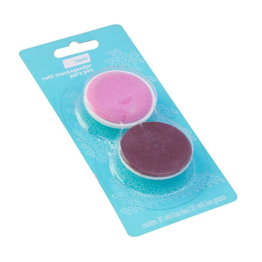 Needs Refil Massageador Orbital Lixa para Pés 2 Unidades
