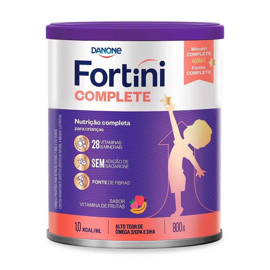 Fortini Fórmula Infantil Complete Vitamina de Frutas 3 a 10 anos 800g