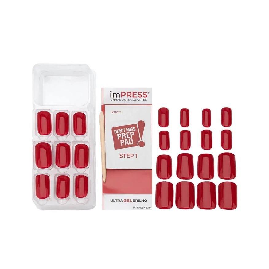 Autocolantes Unhas Impress Message Me Média com 24 Unidades