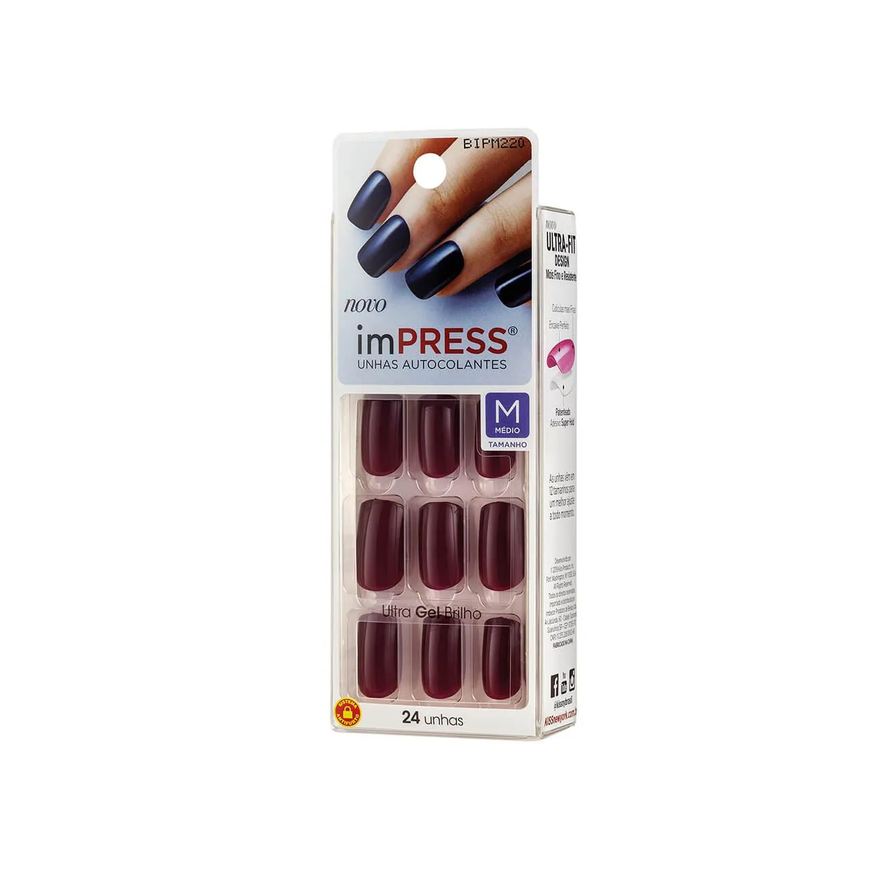 Autocolantes Unhas Impress Pretty Please Média com 24 Unidades