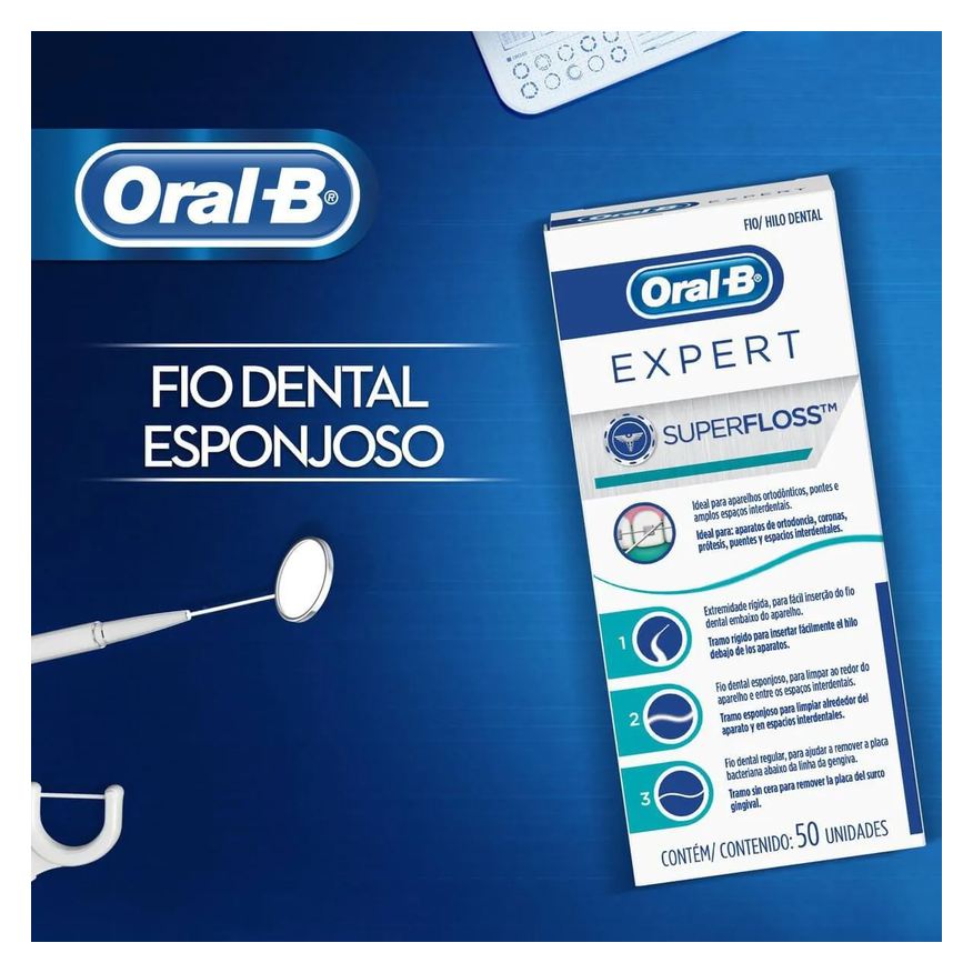 Oral-B Fio Dental Expert SuperFloss com 50 unidades