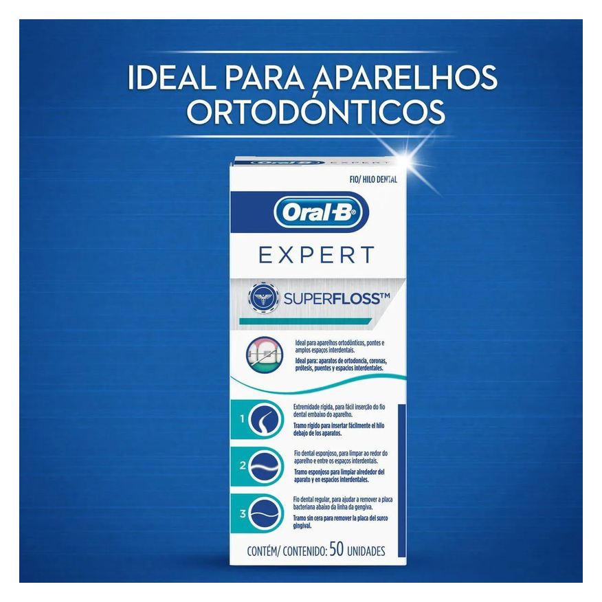 Oral-B Fio Dental Expert SuperFloss com 50 unidades